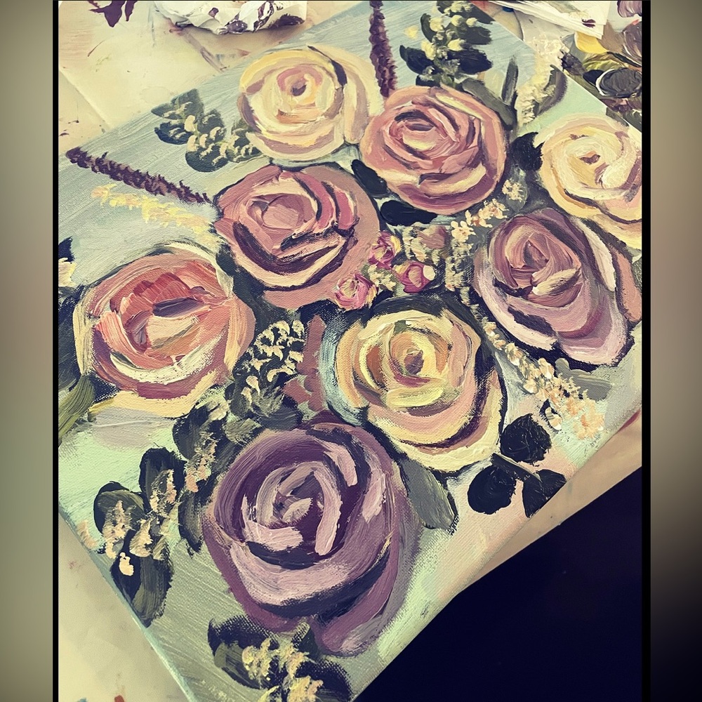 Original Acrylic Floral Painting